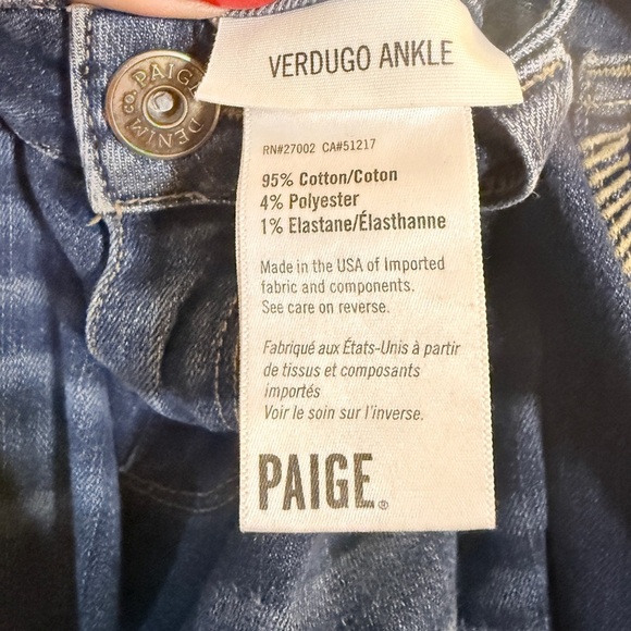 PAIGE Verdugo Ankle Jeans Frayed Hem - Picture 2 of 9
